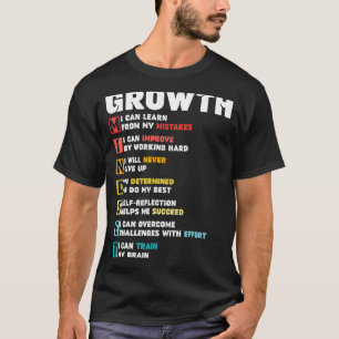 Groei Mindset Definition Motivatie Quote Inspi T-shirt