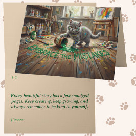 Groei Mindset Kitten Animalcore Therapie Kunst Kaart