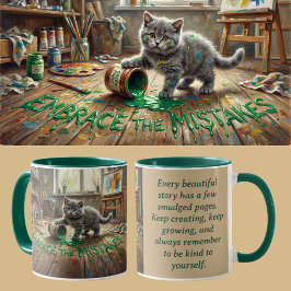 Groei Mindset Kitten Animalcore Therapie Kunst Mok