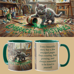 Groei Mindset Kitten Animalcore Therapie Kunst Mok