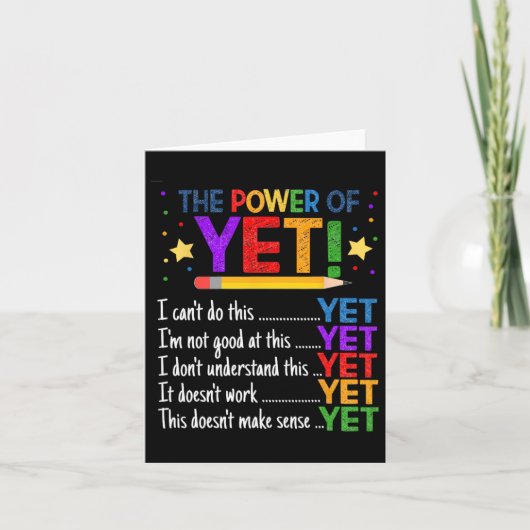 Groei Mindset-leraar Kindness Power van nog geen I Kaart (Voorkant)