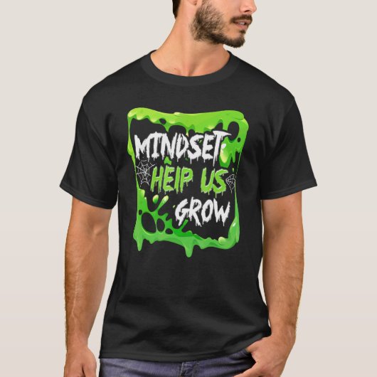 Groei Mindset Positief Terug naar School Leraar Ha T-shirt (Voorkant)