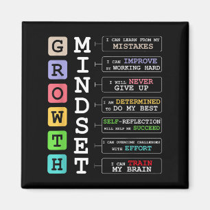 Groei Mindset Shirt Positieve School Clroom Teache Magneet