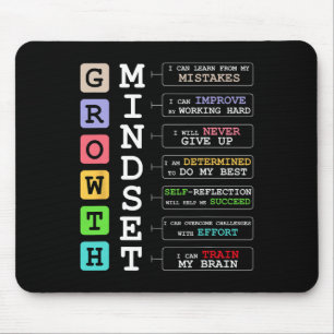 Groei mindset T-shirt Positieve School Klas Leraar Muismat