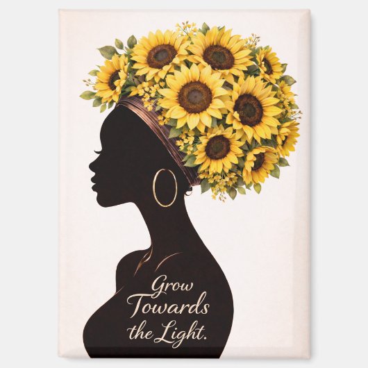 Groei Naar het Licht Zonnebloem Magneet (Voorkant)