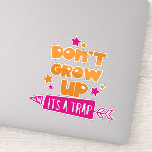 Groei niet omhoog Het is een val, Pijl, Sterren Sticker