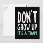 Groei niet op, het is een val! briefkaart (Voorkant / Achterkant)