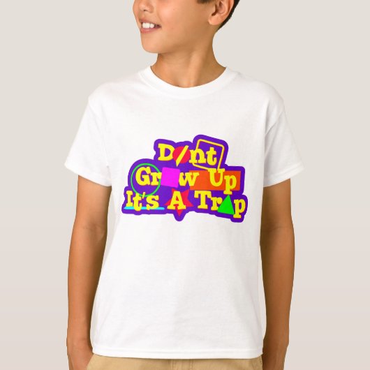 groei niet op het is een val t-shirt (Voorkant)