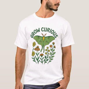 Groei Nieuwsgierige Mot En Wilde Bloemen T-Shirt