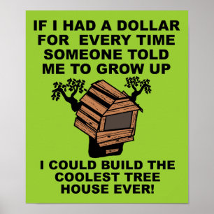 Groei Op Boomhut Poster