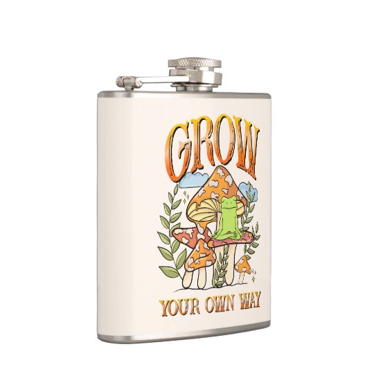 "Groei op je eigen manier" | Mediterende kikker &  Heupfles (Rechts)