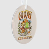 "Groei op je eigen manier" | Mediterende kikker &  Ornament (voorkant)