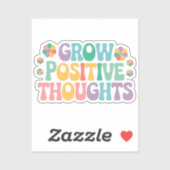 Groei Positieve Gedachten - Bloemen Motivatie Sticker (Vel)