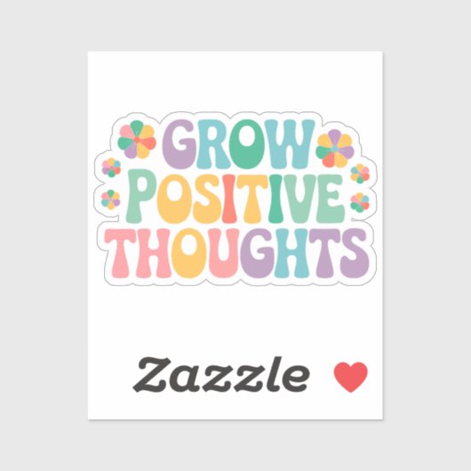 Groei Positieve Gedachten - Bloemen Motivatie Sticker (Vel)