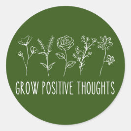 Groei Positieve Gedachten Esthetisch Ronde Sticker