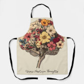 Groei Positieve Gedachten Hersenen Bloemen Stijl T Schort (Voorkant)