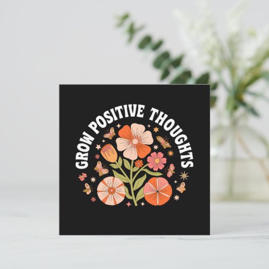 Groei positieve gedachten - Inspirerend Bloemen (Staand voorkant)