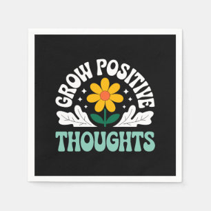 Groei positieve gedachten - Inspirerend bloemen (1 Servet