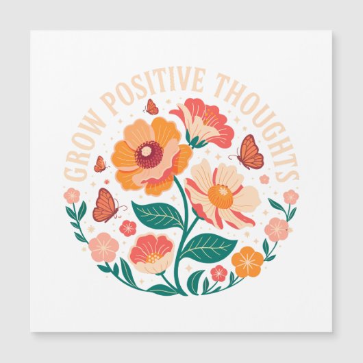 Groei Positieve Gedachten - Inspirerend Bloemen (5 (Voorkant)