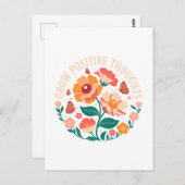 Groei Positieve Gedachten - Inspirerend Bloemen (5 Briefkaart (Voorkant / Achterkant)