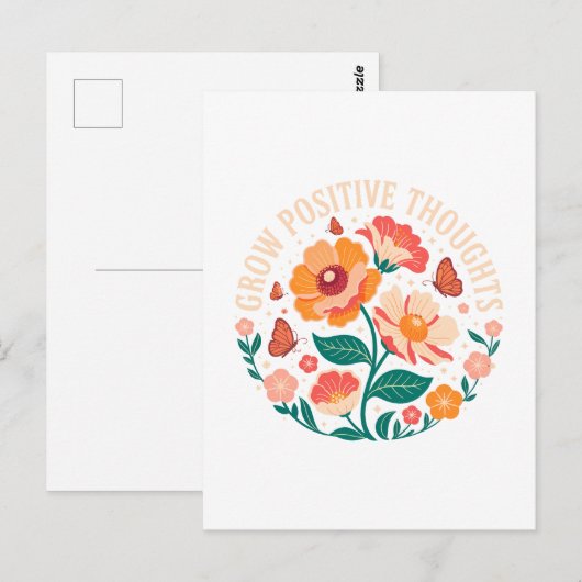 Groei Positieve Gedachten - Inspirerend Bloemen (5 Briefkaart (Voorkant / Achterkant)