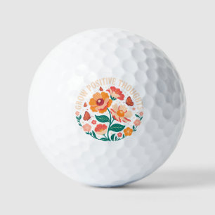 Groei Positieve Gedachten - Inspirerend Bloemen (5 Golfballen