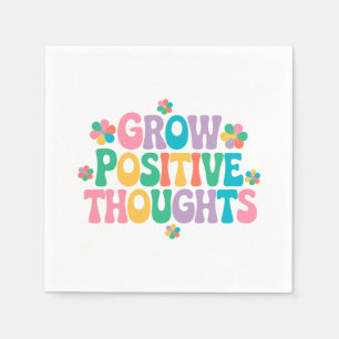 Groei Positieve Gedachten - Inspirerend Bloemen (7 Servet