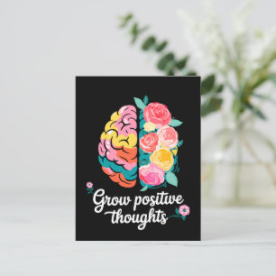 Groei positieve gedachten - Inspirerend Bloemen Briefkaart