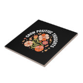 Groei positieve gedachten - Inspirerend Bloemen Tegeltje (Zijkant)