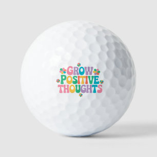 Groei positieve gedachten – Inspirerende bloemen ( Golfballen
