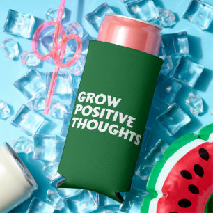 groei positieve gedachten inspirerende typografie seltzer blikjeskoeler