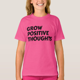groei positieve gedachten inspirerende typografie t-shirt