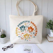 Groei positieve gedachten, leraar waardering cadea tote bag