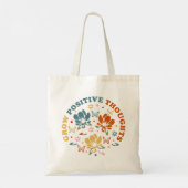Groei positieve gedachten, leraar waardering cadea tote bag (Achterkant)