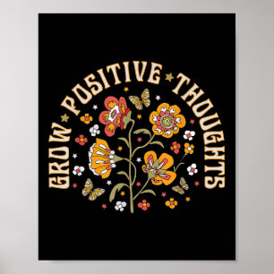 Groei Positieve Gedachten Mentale Gezondheidsbewus Poster