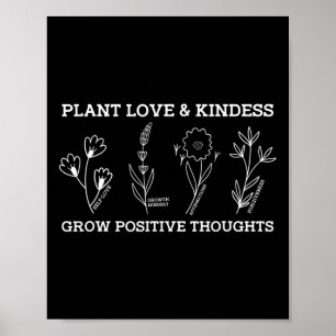 Groei Positieve Gedachten Zelfzorg Vriendelijkheid Poster