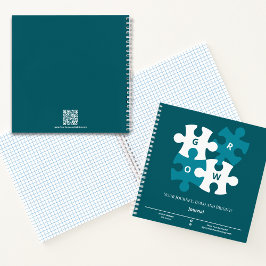 Groei Puzzel Uw Reis Blauwgroen Life Coach Notitieboek