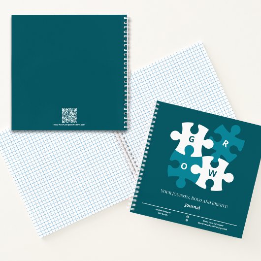 Groei Puzzel Uw Reis Blauwgroen Life Coach Notitieboek