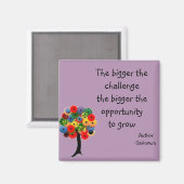 "Groei" Quote Magnet Paarse / Avalon Media (Voorkant / Achterkant)