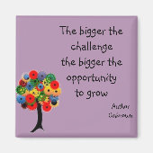 "Groei" Quote Magnet Paarse / Avalon Media (Voorkant)