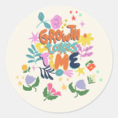 Groei Ronde Sticker (Voorkant)
