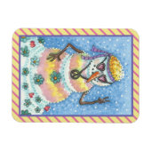 GROEI SNOWMAN PEACE OP AARDE CHRISTMAS MAGNET Rec. Magneet (Horizontaal)