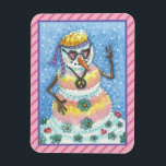 GROEI SNOWMAN PEACE OP AARDE CHRISTMAS MAGNET Rec. Magneet<br><div class="desc">DAT WAREN DE DAGEN VAN DE STROOMSTROOM,  HET STROPDAS DYED IN,  EN HET VREDESTEKEN. VOEG EEN KLEINE LOVE MET DEZE GROEISSNOWMAN MAGNET-rechthoek,  Roze Stripe Border *Customize TOE... ..Zoek overeenkomende items in het Susan Brack-ontwerp</div>