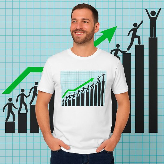 Groei Succes Voortgangs Balk Grafiek T-shirt