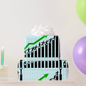 Groei Succes Voortgangs Balkdiagram Cadeaupapier