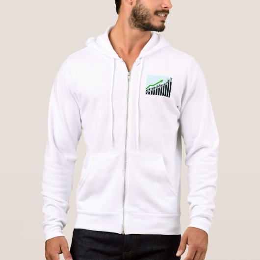 Groei Succes Voortgangs Balkdiagram Hoodie (Voorkant)
