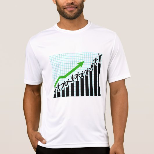 Groei Succes Voortgangs Balkdiagram T-shirt (Voorkant)