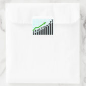 Groei Succes Voortgangs Balkdiagram Vierkante Sticker (Tas)