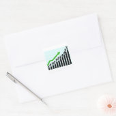 Groei Succes Voortgangs Balkdiagram Vierkante Sticker (Envelop)