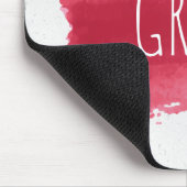 GROEI tekst op rode verf Muismat (Hoek)